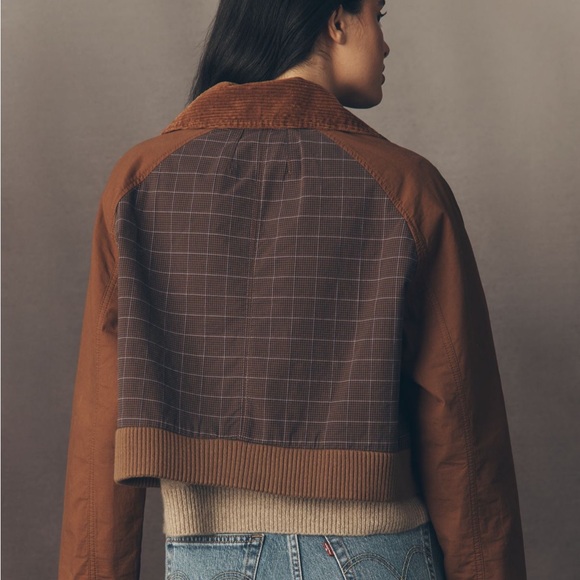 Anthropologie Plaid Cropped Jacket - Picture 2 of 8